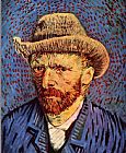 Self-Portrait with Felt Hat grey by Vincent van Gogh
